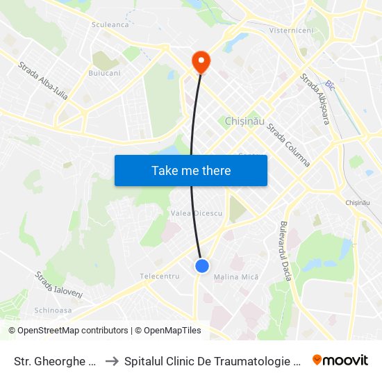 Str. Gheorghe Asachi to Spitalul Clinic De Traumatologie Și Ortopedie map