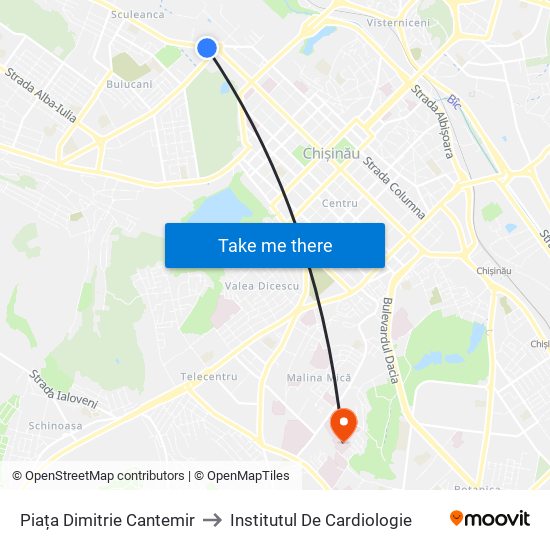 Piața Dimitrie Cantemir to Institutul De Cardiologie map