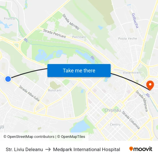 Str. Liviu Deleanu to Medpark International Hospital map