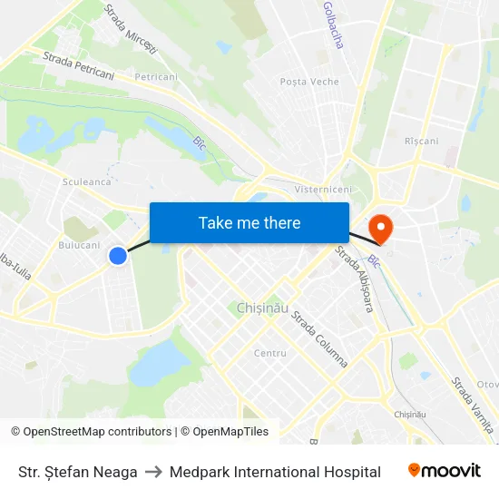Str. Ștefan Neaga to Medpark International Hospital map