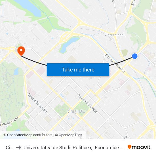 Circul to Universitatea de Studii Politice şi Economice Europene „Constantin Stere” map