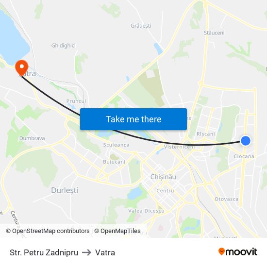 Str. Petru Zadnipru to Vatra map