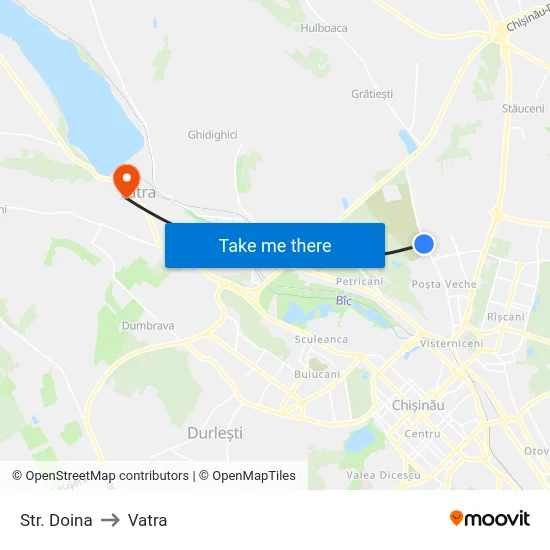 Str. Doina to Vatra map