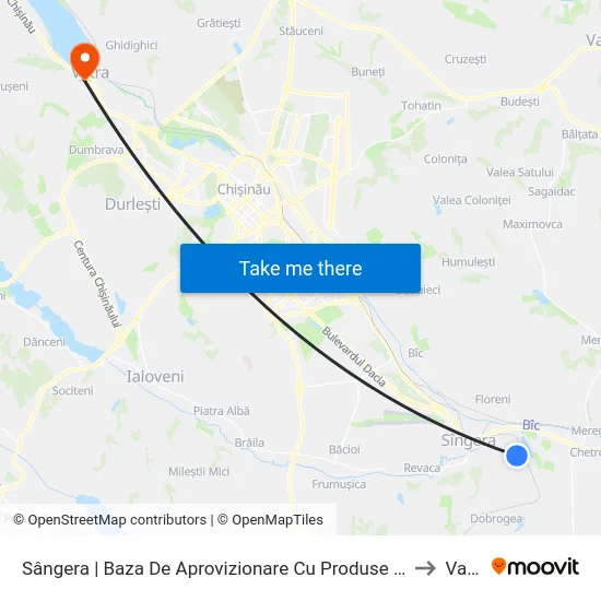 Sângera | Baza De Aprovizionare Cu Produse De Metal to Vatra map