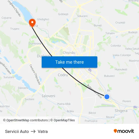 Servicii Auto to Vatra map