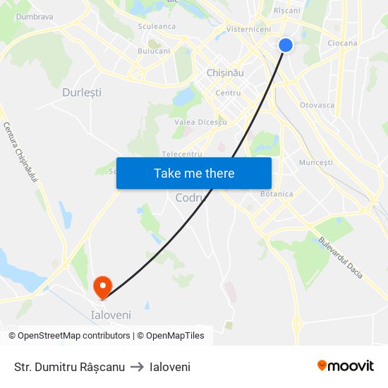 Str. Dumitru Râșcanu to Ialoveni map