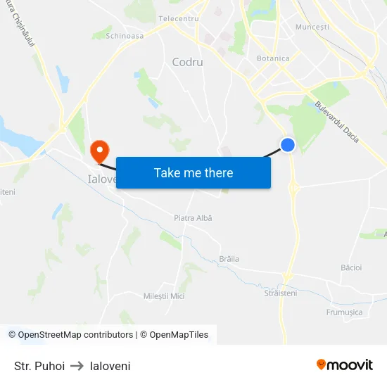 Str. Puhoi to Ialoveni map