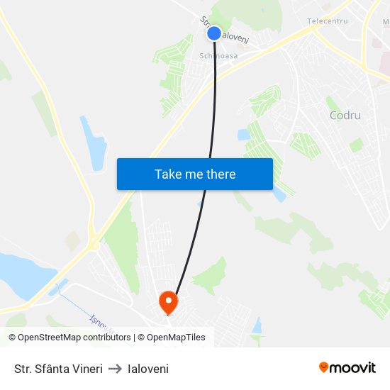 Str. Sfânta Vineri to Ialoveni map