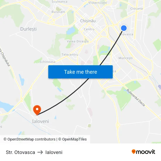 Str. Otovasca to Ialoveni map