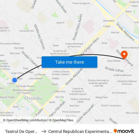 Teatrul De Operă Și Balet to Centrul Republican Experimental De Protezare map