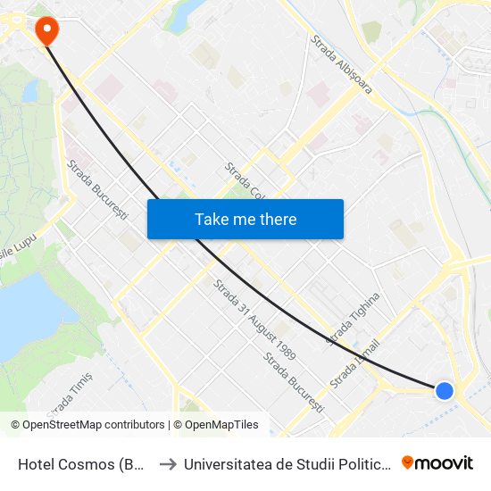 Hotel Cosmos (Bd. Constantin Negruzzi) to Universitatea de Studii Politice și Economice Europene (USPEE) map