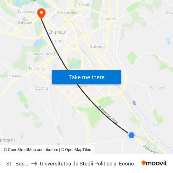 Str. Băcioii Noi to Universitatea de Studii Politice și Economice Europene (USPEE) map