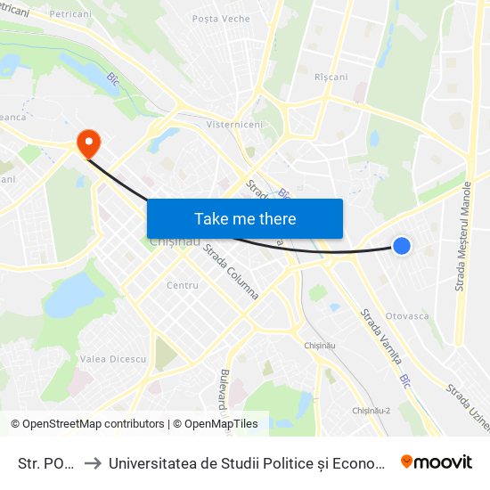 Str. POD Înalt to Universitatea de Studii Politice și Economice Europene (USPEE) map