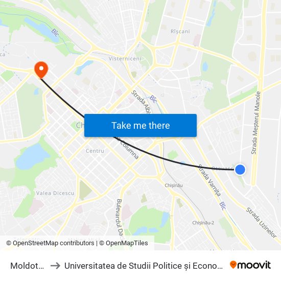 Moldotehmed to Universitatea de Studii Politice și Economice Europene (USPEE) map