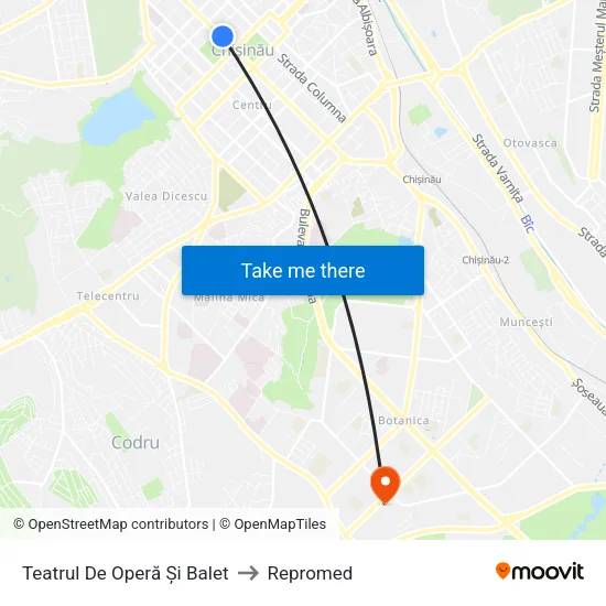 Teatrul De Operă Și Balet to Repromed map