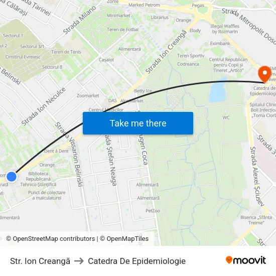 Str. Ion Creangă to Catedra De Epidemiologie map