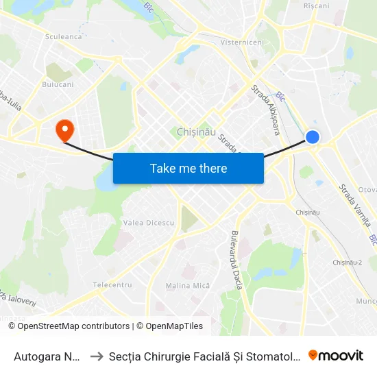 Autogara Nord to Secția Chirurgie Facială Și Stomatologie map