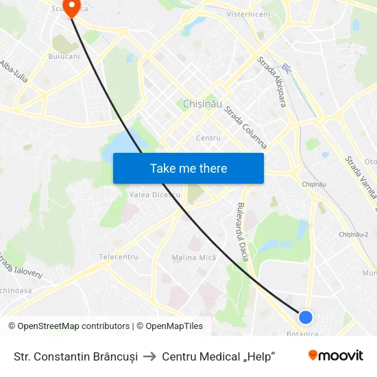 Str. Constantin Brâncuși to Centru Medical „Help“ map