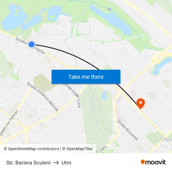 Str. Bariera Sculeni to Utm map