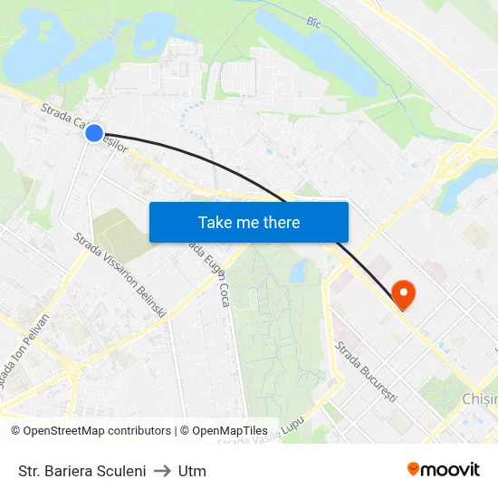Str. Bariera Sculeni to Utm map