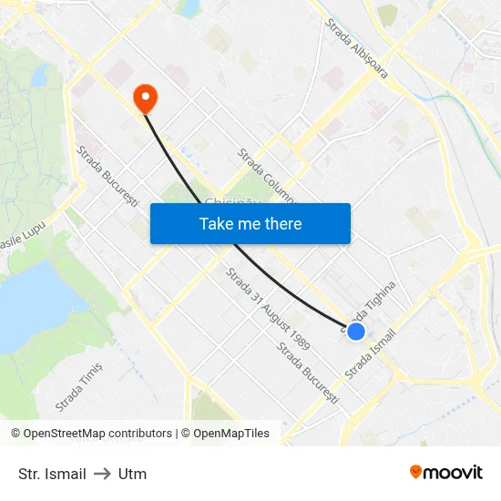 Str. Ismail to Utm map