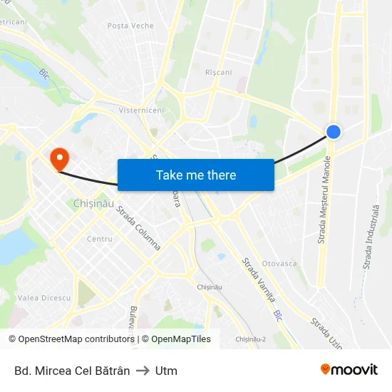 Bd. Mircea Cel Bătrân to Utm map