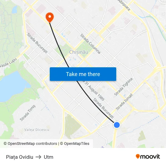 Piața Ovidiu to Utm map