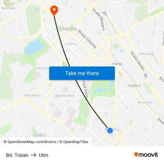 Bd. Traian to Utm map
