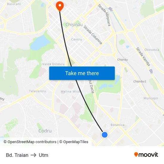 Bd. Traian to Utm map