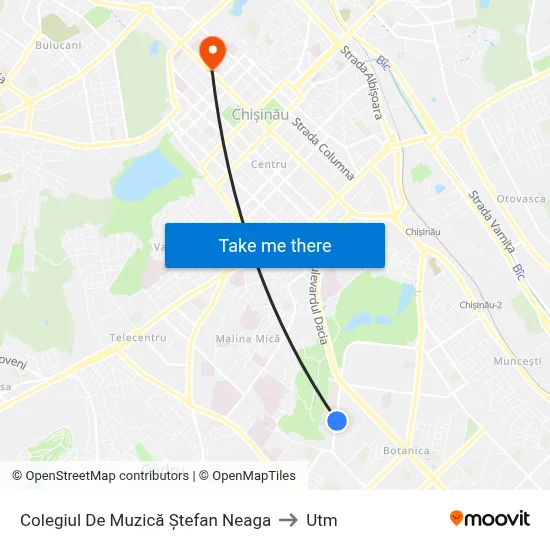 Colegiul De Muzică Ștefan Neaga to Utm map