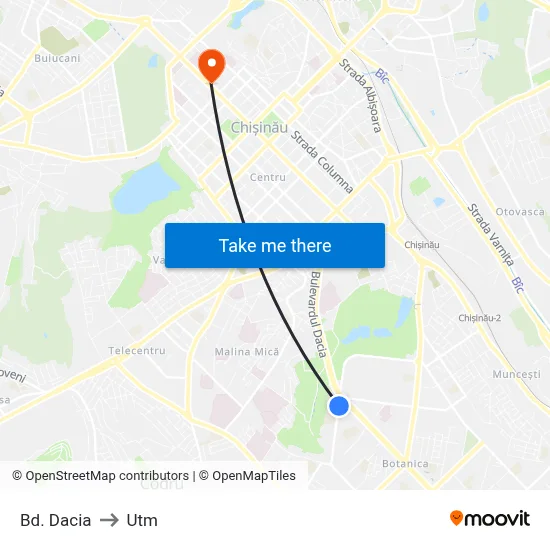 Bd. Dacia to Utm map