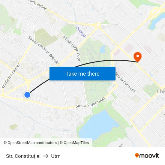 Str. Constituției to Utm map