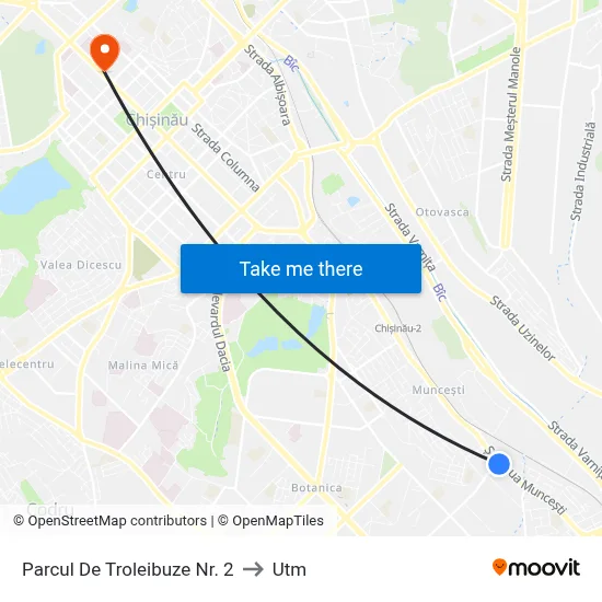 Parcul De Troleibuze Nr. 2 to Utm map