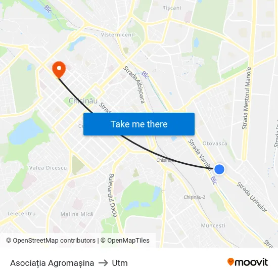 Asociația Agromașina to Utm map