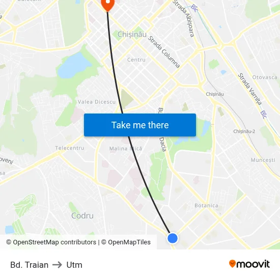 Bd. Traian to Utm map