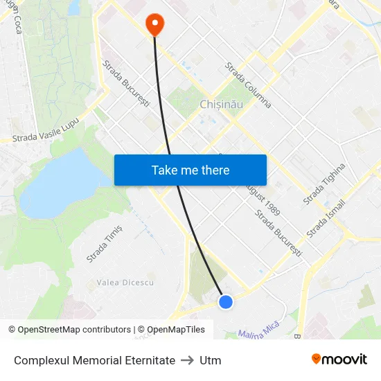 Complexul Memorial Eternitate to Utm map
