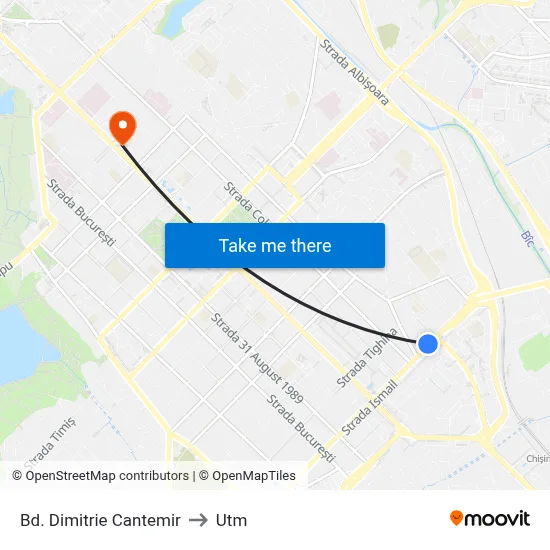 Bd. Dimitrie Cantemir to Utm map