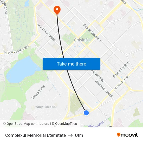 Complexul Memorial Eternitate to Utm map