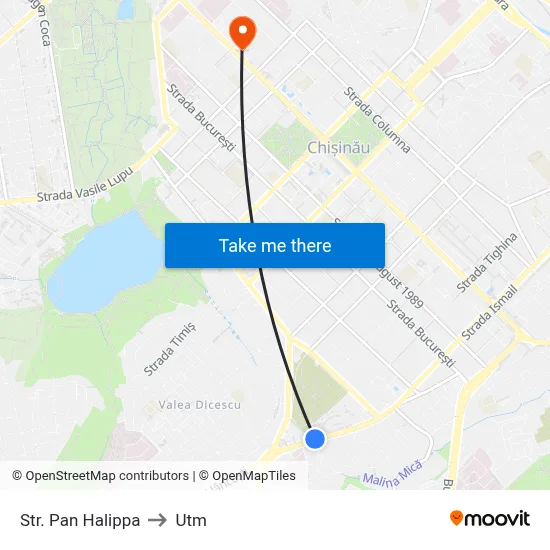 Str. Pan Halippa to Utm map