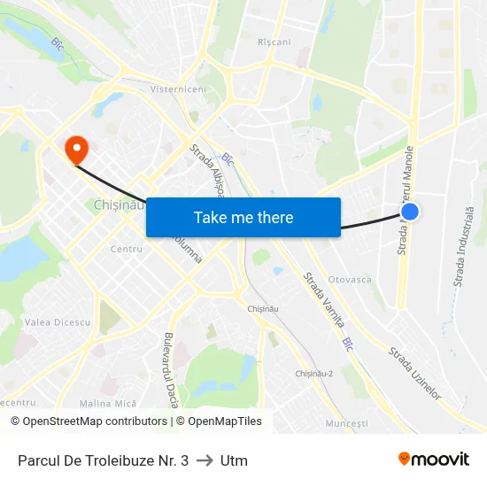 Parcul De Troleibuze Nr. 3 to Utm map