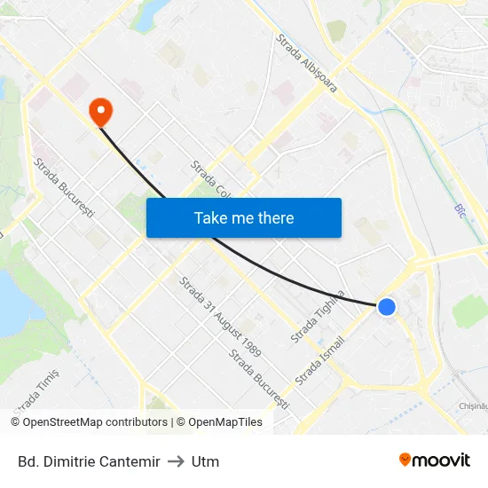 Bd. Dimitrie Cantemir to Utm map
