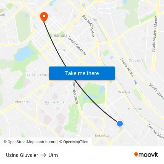 Uzina Giuvaier to Utm map