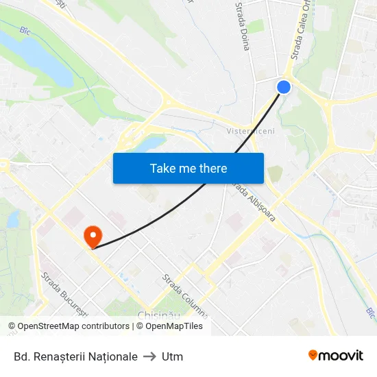 Bd. Renașterii Naționale to Utm map