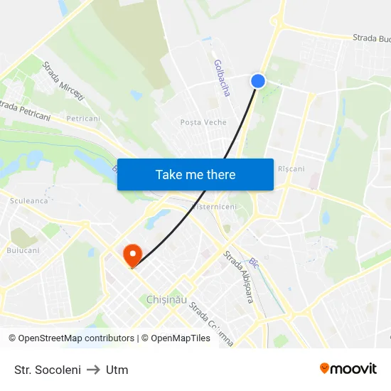 Str. Socoleni to Utm map