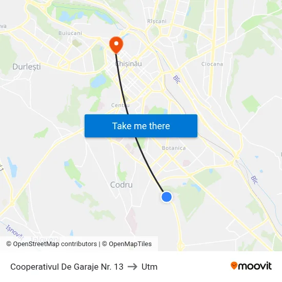 Cooperativul De Garaje Nr. 13 to Utm map