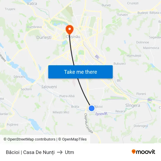 Băcioi | Casa De Nunți to Utm map