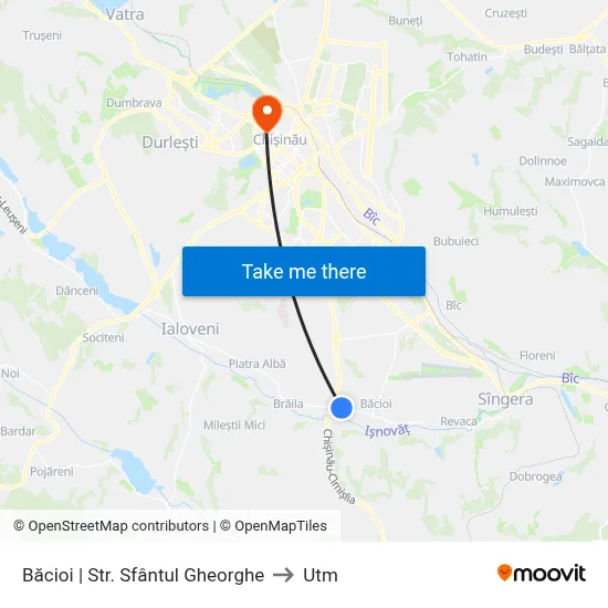 Băcioi | Str. Sfântul Gheorghe to Utm map