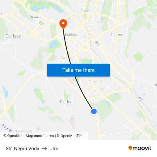 Str. Negru Vodă to Utm map