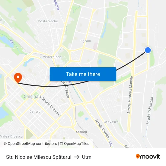 Str. Nicolae Milescu Spătarul to Utm map
