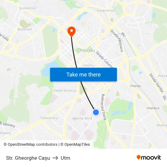 Str. Gheorghe Cașu to Utm map